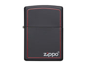 Zippo 218zb-Blkmatte W/Zip.Border-720060182 Lighter, Lighter, - Outdoor Kuwait