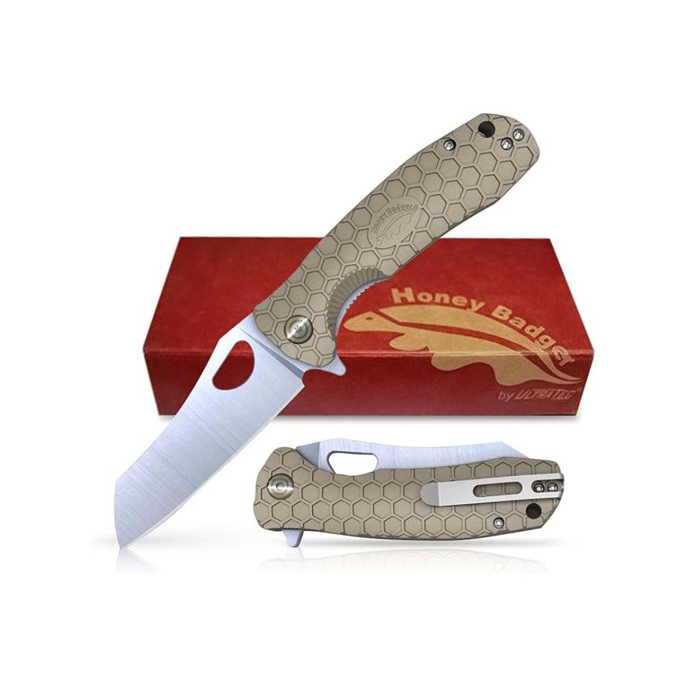 Honey Badger Wharncleaver D2 Large, Knives, Tan - Outdoor Kuwait