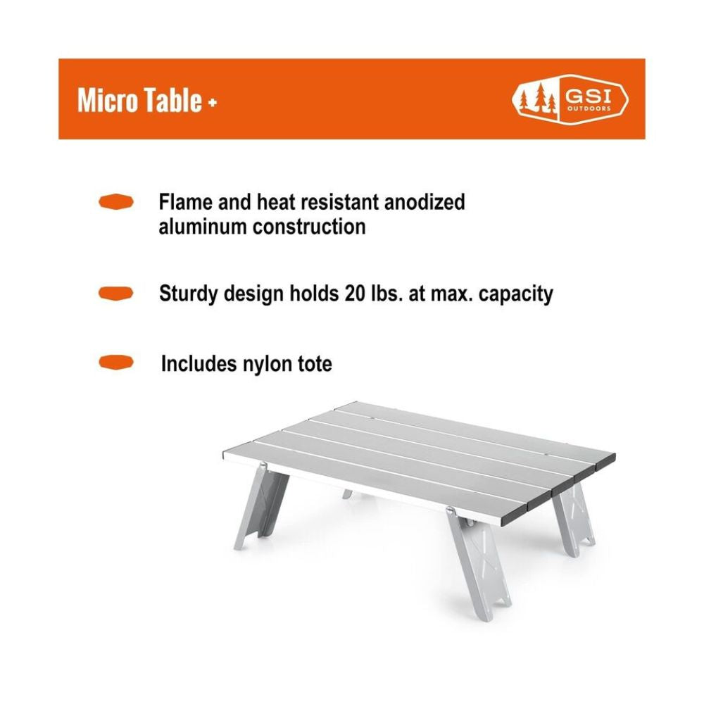 GSI Outdoor Micro Table +, Camp Furniture,    - Outdoor Kuwait