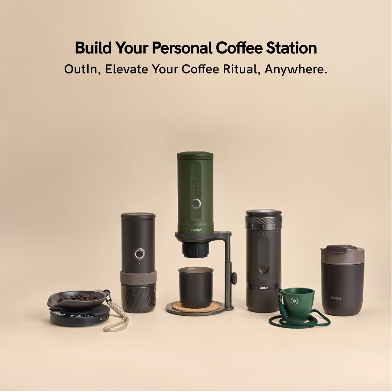 OutIn Universal Coffee Stand with Cork Pad, Coffee Stand, - Outdoor Kuwait