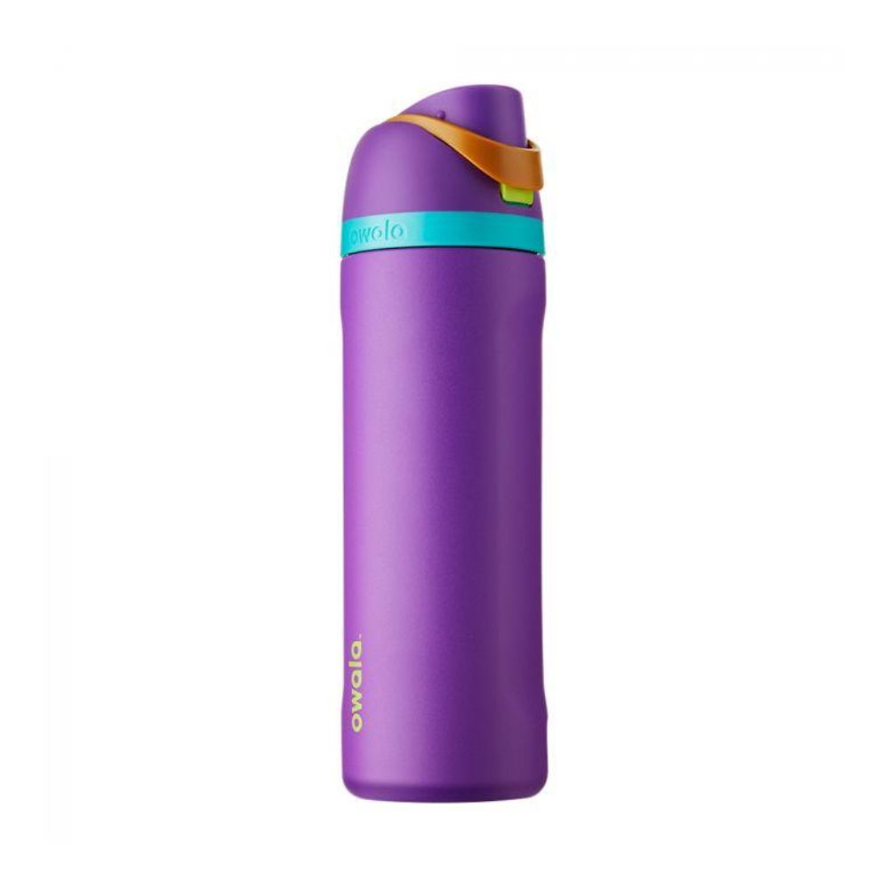 Owala FreeSip Insulated Stainless Steel Water Bottle 24 oz, Water Bottles, Purple   - Outdoor Kuwait