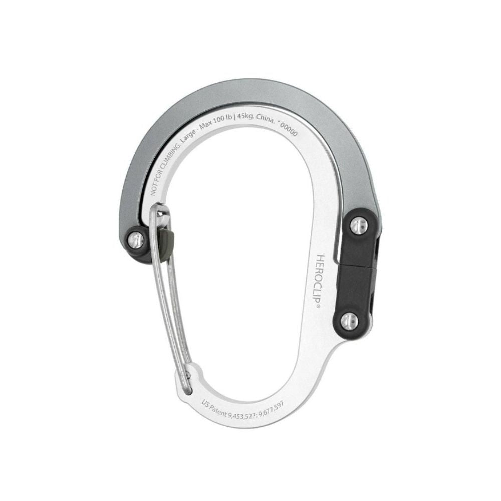 Heroclip® Large, Carabiners, Shade of Gray   - Outdoor Kuwait
