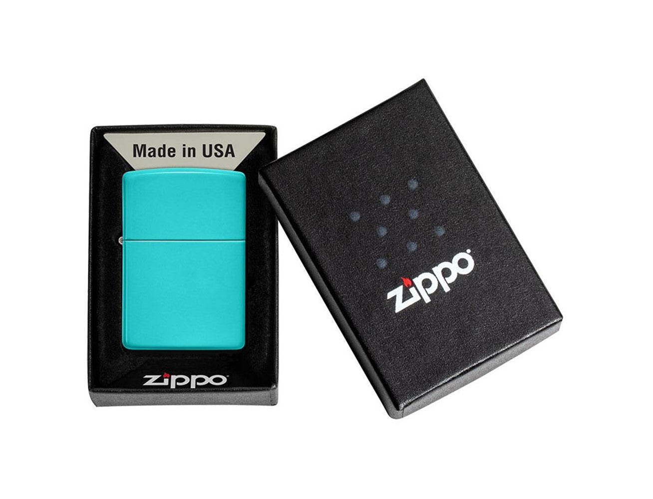 Zippo 49454 Regular Flat Turquoise Lighter, Lighter, - Outdoor Kuwait