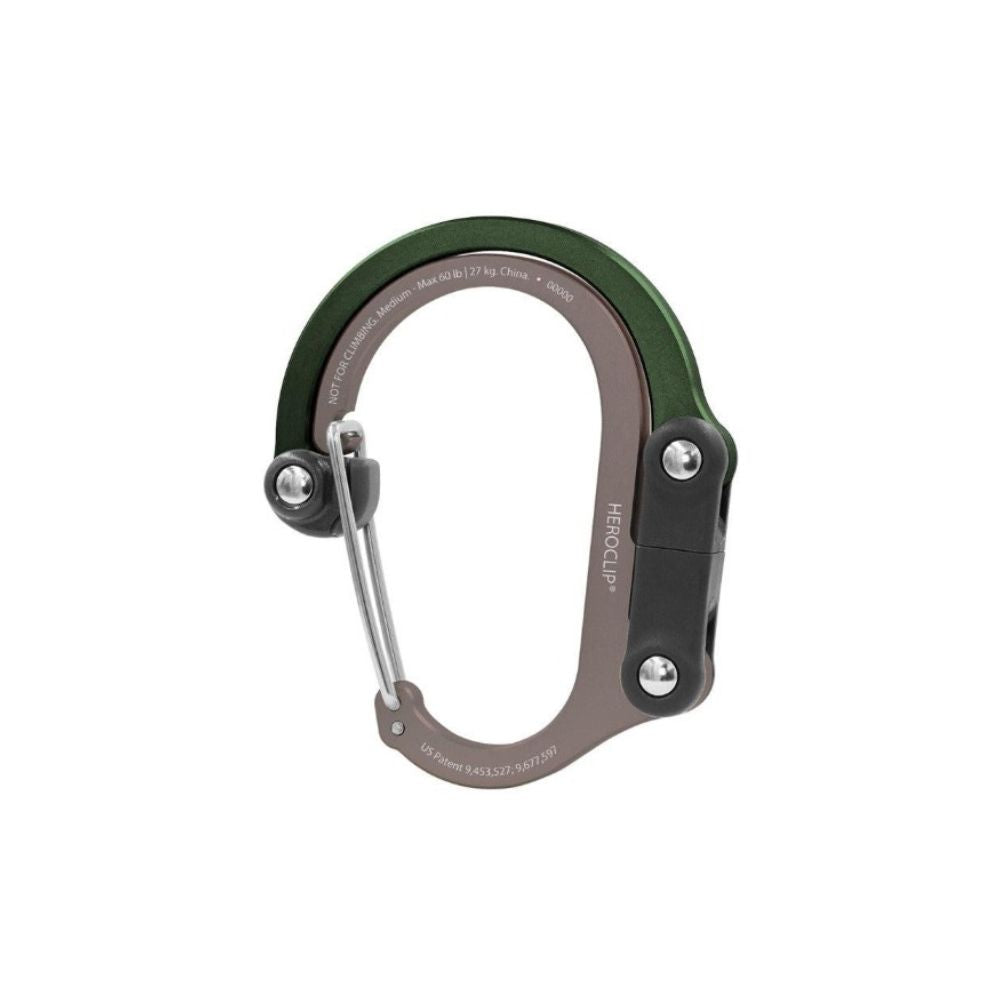 Heroclip® Medium, Carabiners, Forest Green   - Outdoor Kuwait