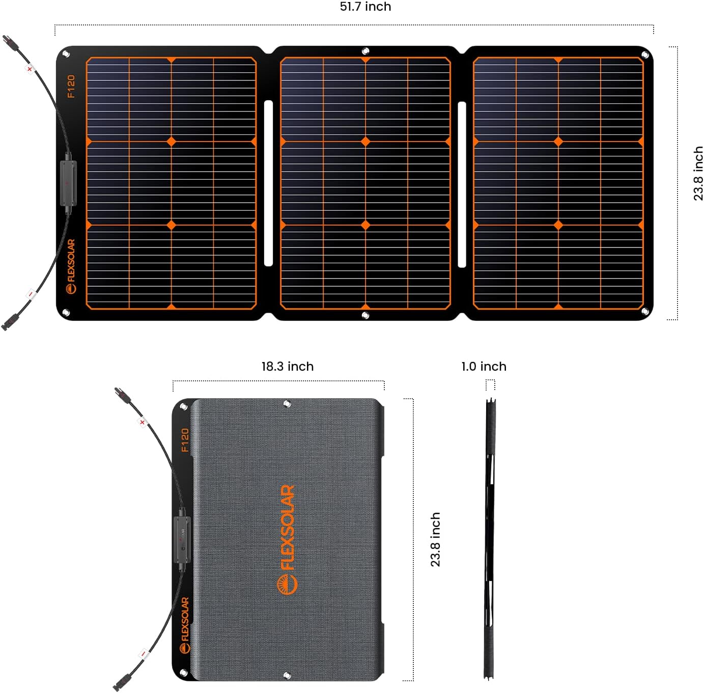 FlexSolar 120W Portable Solar Panel, Solar Panel, - Outdoor Kuwait