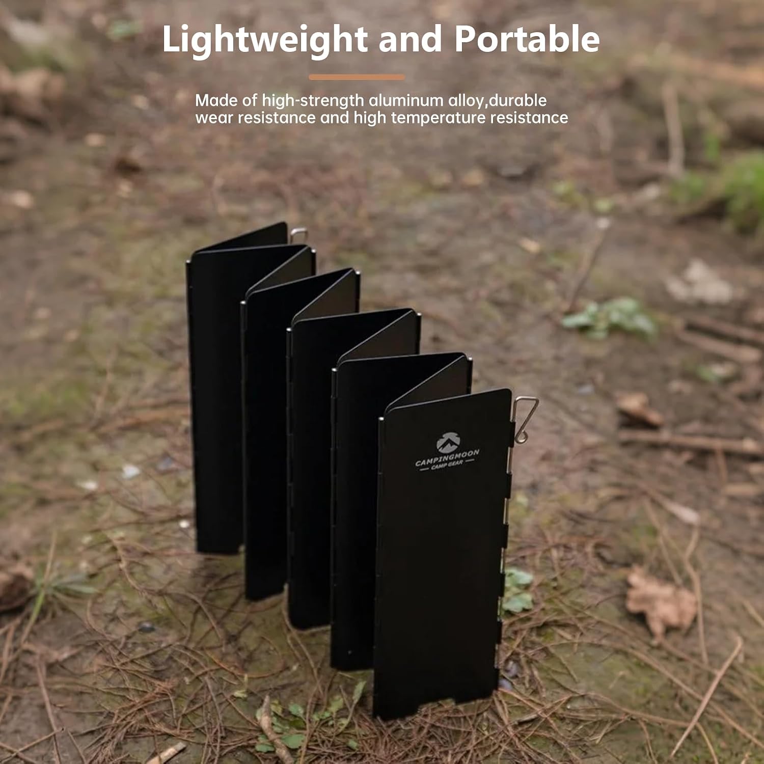 Campingmoon Foldable Aluminum Camp Stove Windscreen 10-Plate with Storage Box, , - Outdoor Kuwait
