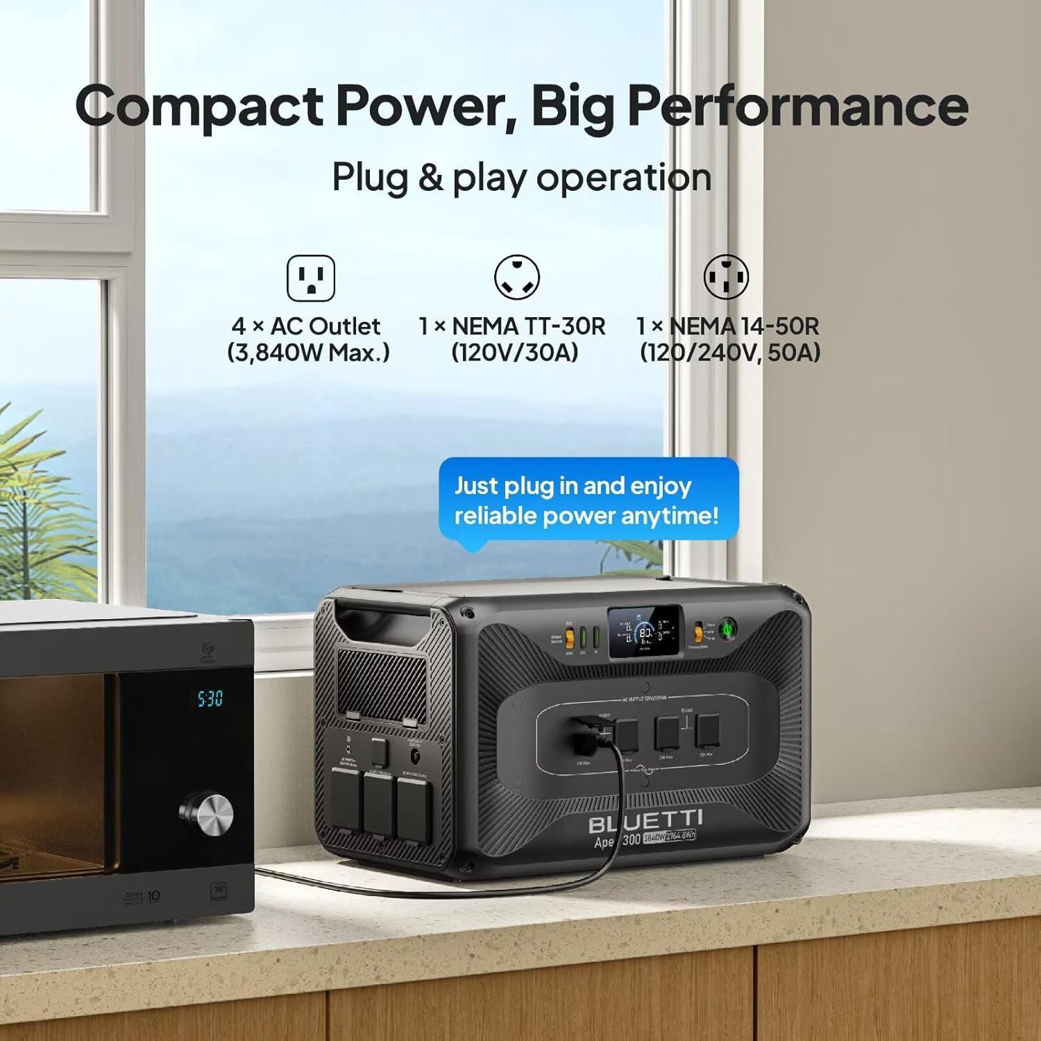 Bluetti Apex 300 Portable Power Station | 3800W 2760Wh, Power Station, - Outdoor Kuwait