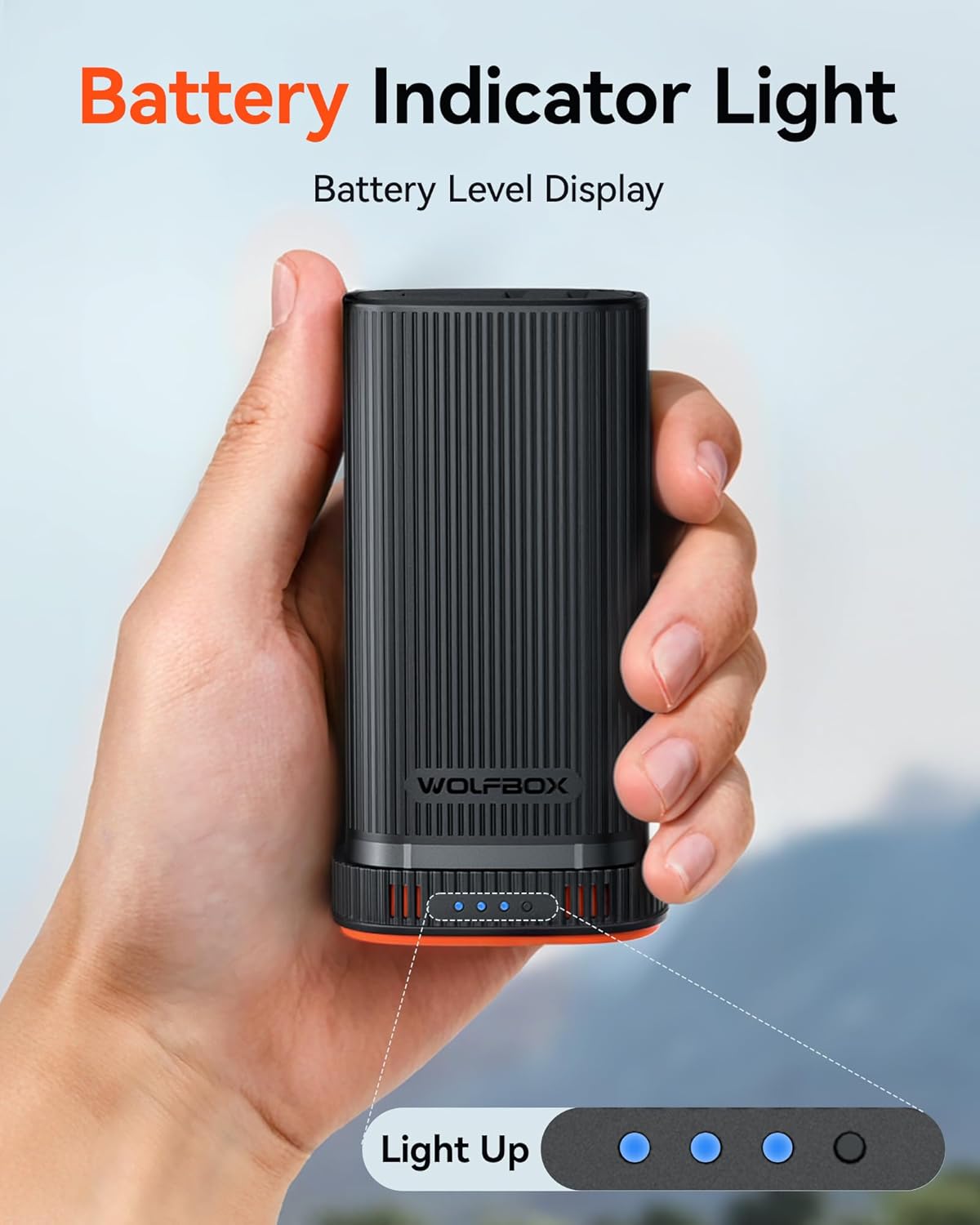 Wolfbox MF200 22.2Wh 7.4V Rechargeable Li-ion Battery Pack – Removable Backup Power, Rechargeable Battery, - Outdoor Kuwait