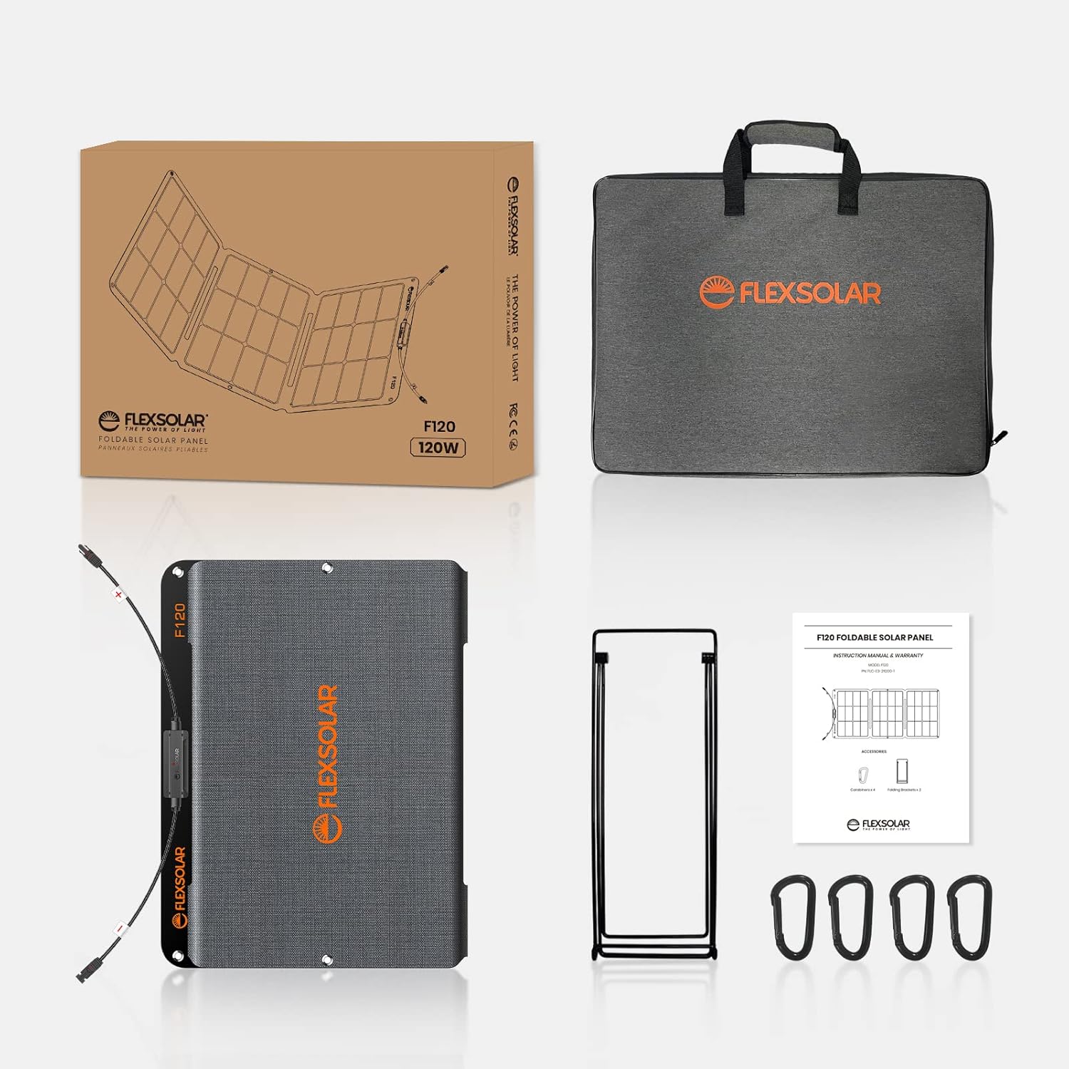 FlexSolar 120W Portable Solar Panel, Solar Panel, - Outdoor Kuwait