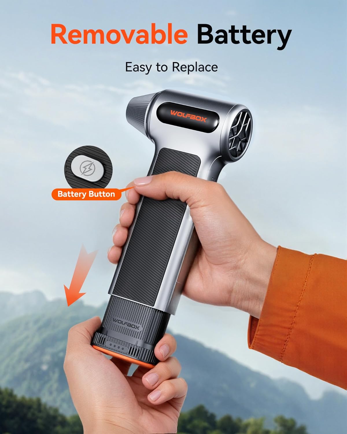 Wolfbox MF200 22.2Wh 7.4V Rechargeable Li-ion Battery Pack – Removable Backup Power, Rechargeable Battery, - Outdoor Kuwait