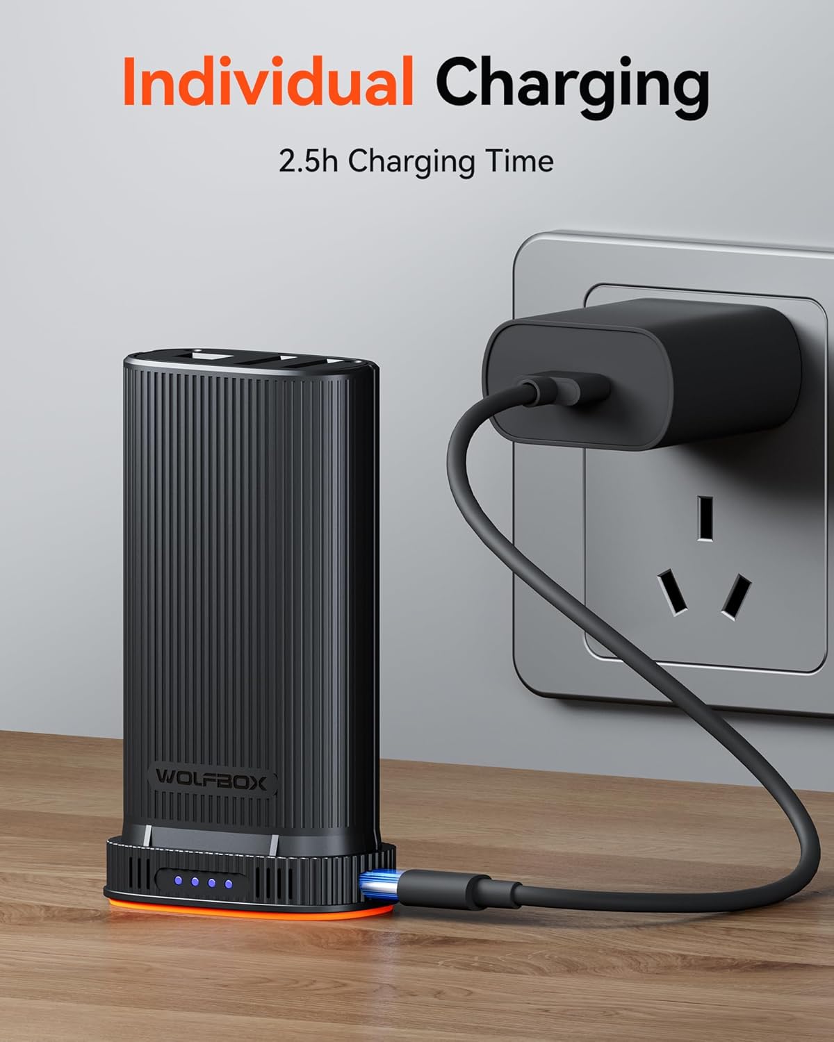 Wolfbox MF200 22.2Wh 7.4V Rechargeable Li-ion Battery Pack – Removable Backup Power, Rechargeable Battery, - Outdoor Kuwait