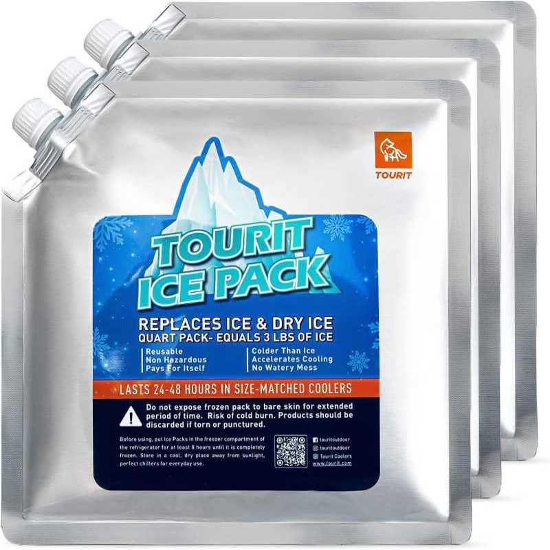 Tourit Reusable Ice Packs - 3 Pack, Ice Pack, - Outdoor Kuwait