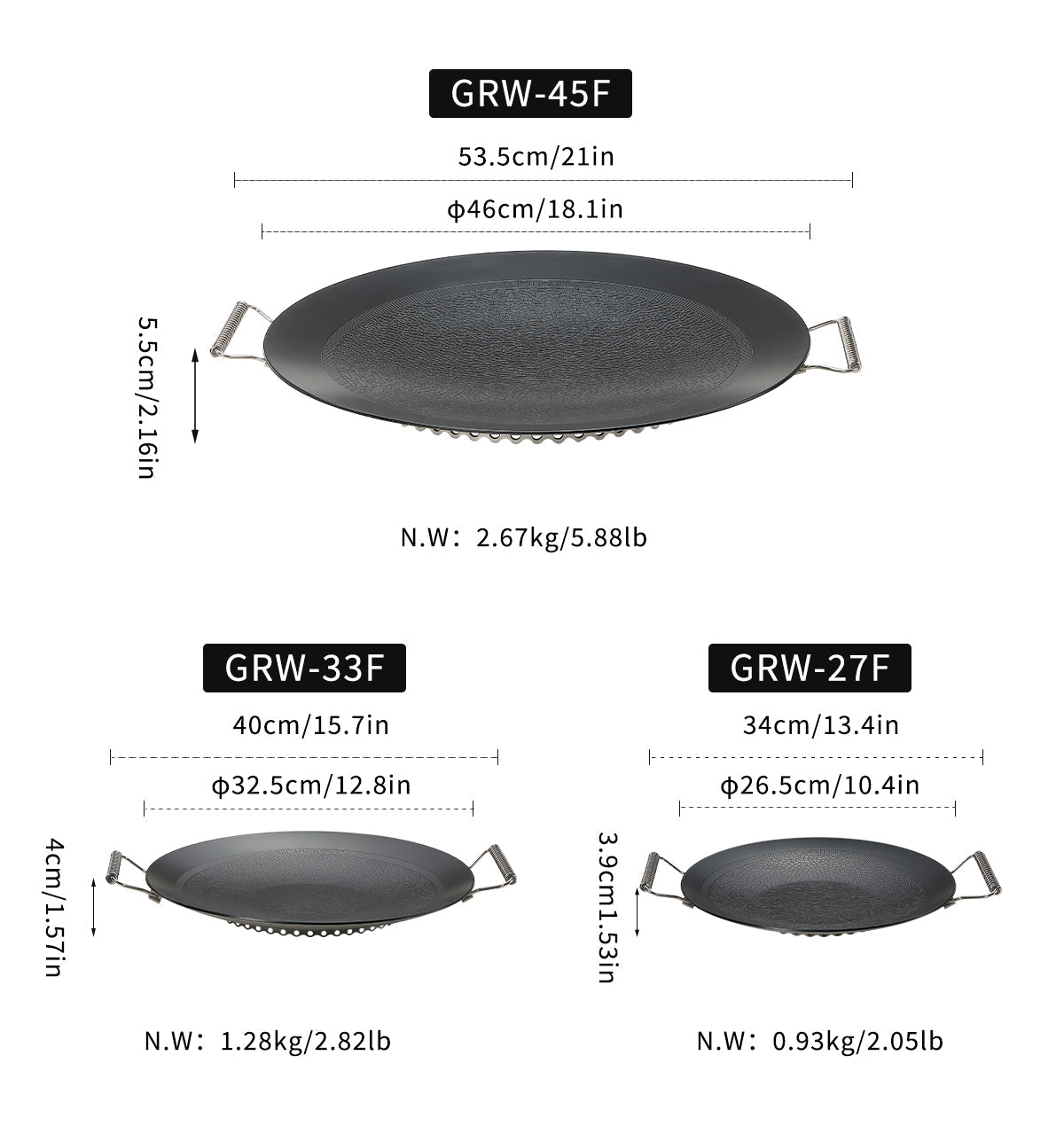 Campingmoon GRW-33F Scott Non-Stick Camping Grill Pan, , - Outdoor Kuwait