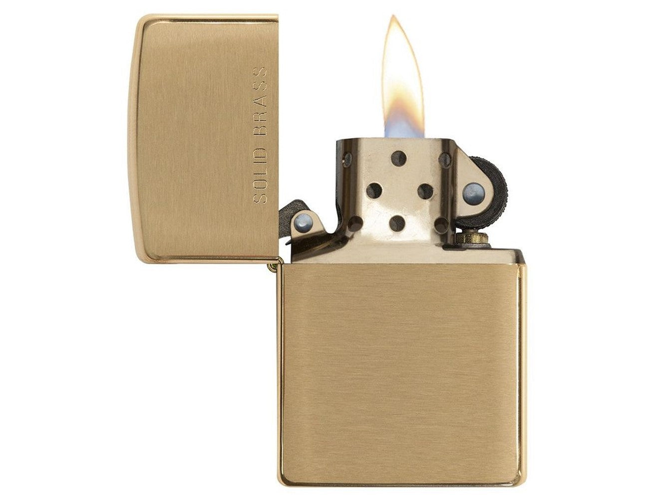 Zippo 204-Brush Finish Brass Lighter, Lighter, - Outdoor Kuwait