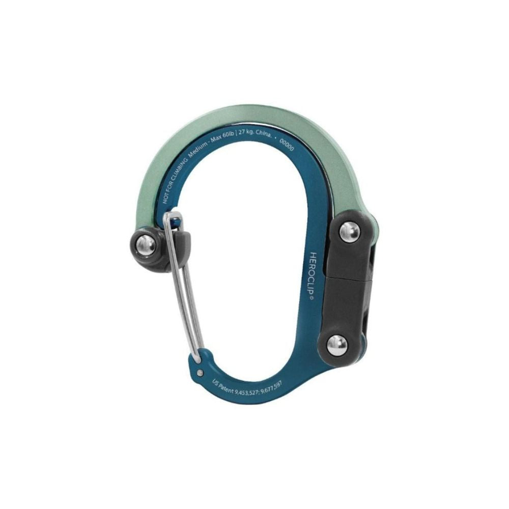 Heroclip® Medium, Carabiners, Mint Teal   - Outdoor Kuwait