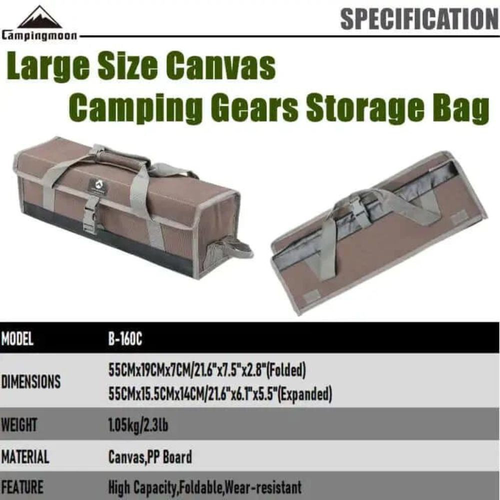 Campingmoon Outdoor Multi-functional Collapsible Canvas Bag - Large, Storage Bags,    - Outdoor Kuwait