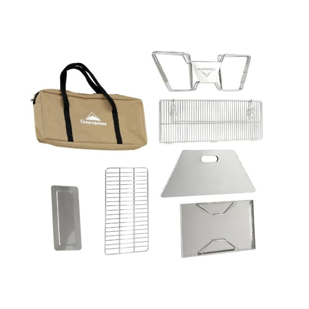 Campingmoon MT-3 Foldable BBQ Grill with Carrying Bag - Large, Outdoor Grills,    - Outdoor Kuwait
