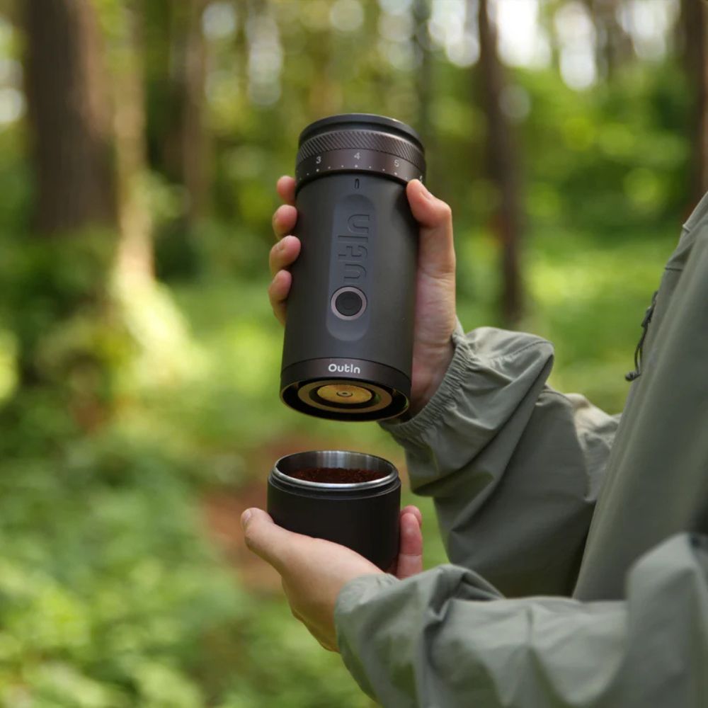 OutIn Fino Portable Electric Espresso Coffee Grinder - Sandstone White, Coffee Grinder, - Outdoor Kuwait