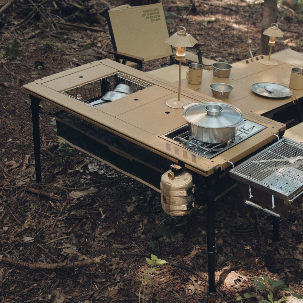 Cargo Container Comfort IGT 3 Unit Table - Black, Camp Furniture, - Outdoor Kuwait