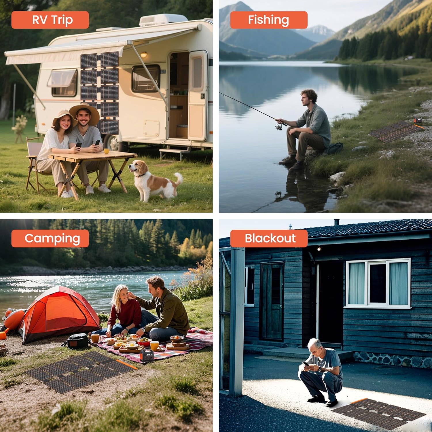 FlexSolar 100W Foldable Solar Panel, Solar Panel, - Outdoor Kuwait