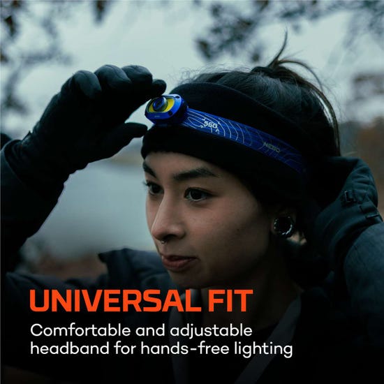 Nebo Mycro 550+ Blue Rechargeable Headlamp, Headlamps, - Outdoor Kuwait