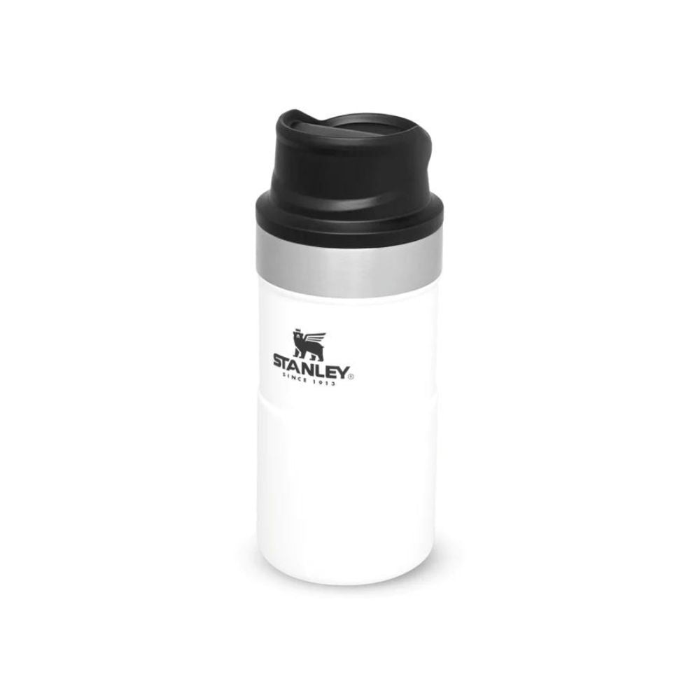 STANLEY CLASSIC TRIGGER ACTION TRAVEL MUG | 0.25L, Mugs, Polar White   - Outdoor Kuwait