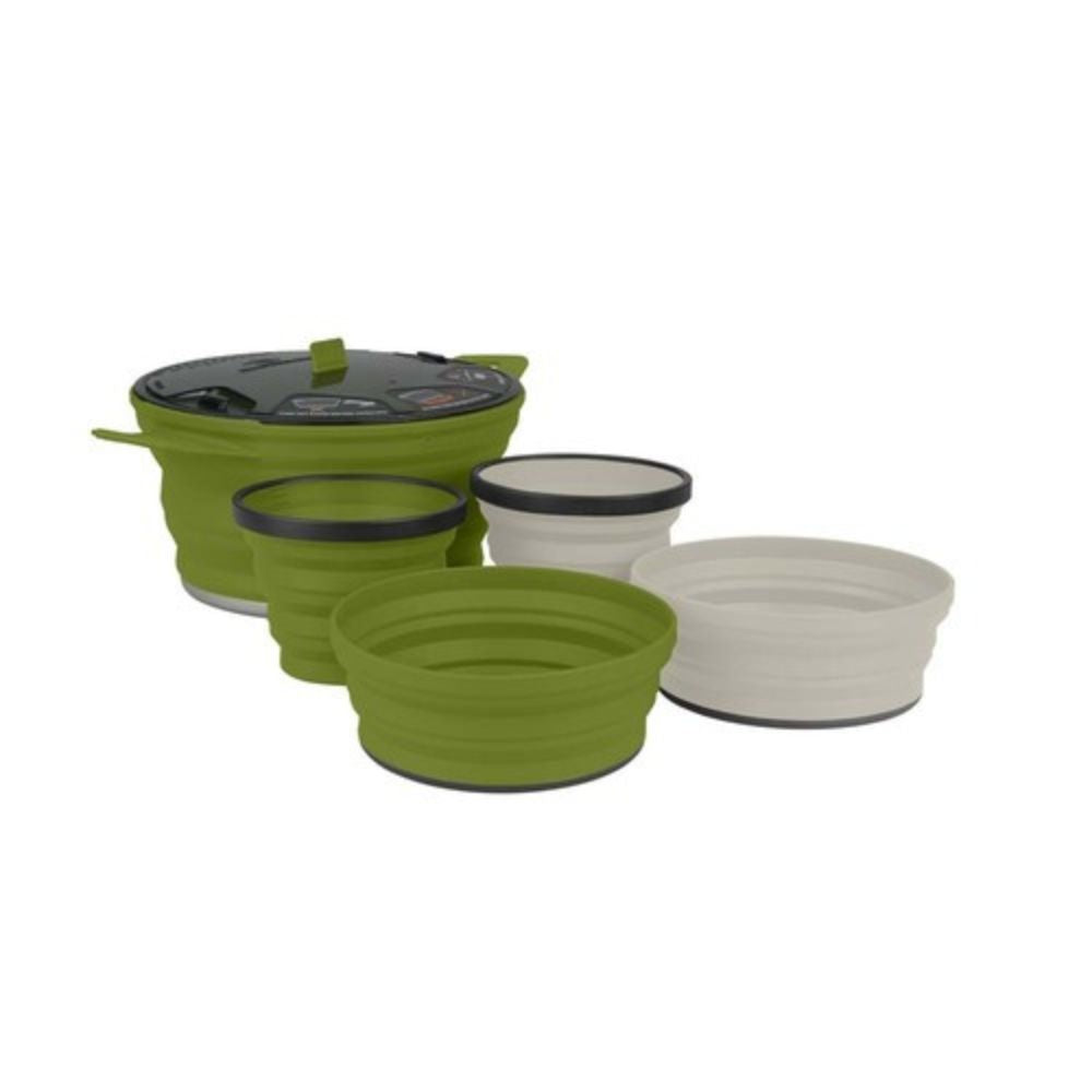 SEA TO SUMMIT X-SET 31 POT, BOWL & MUG SET - OLIVE/SAND, Cooking Set, - Outdoor Kuwait