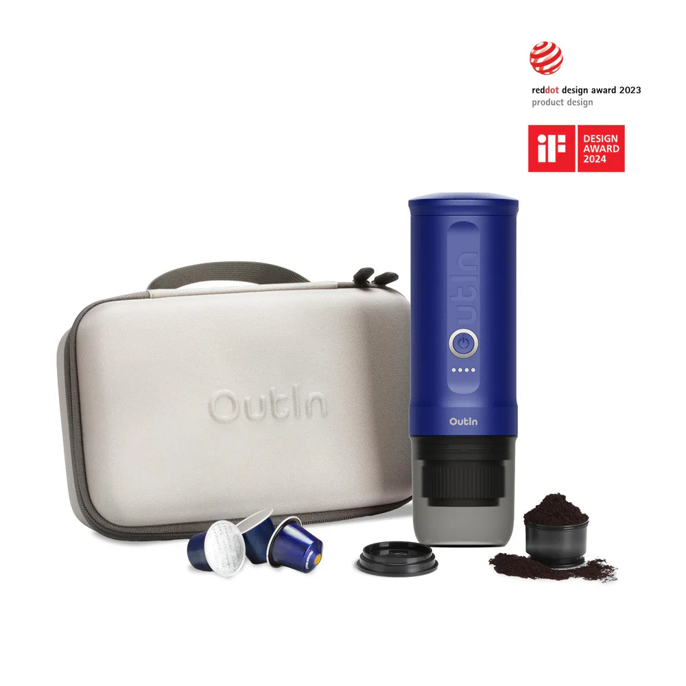 Outin Nano Portable Espresso Machine Set (Ocean Blue), Espresso Machine, - Outdoor Kuwait