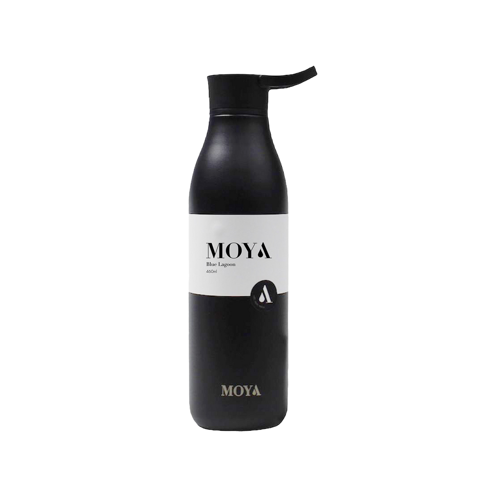 Moya Blue Lagoon 460ml Insulated Water Bottle - Black