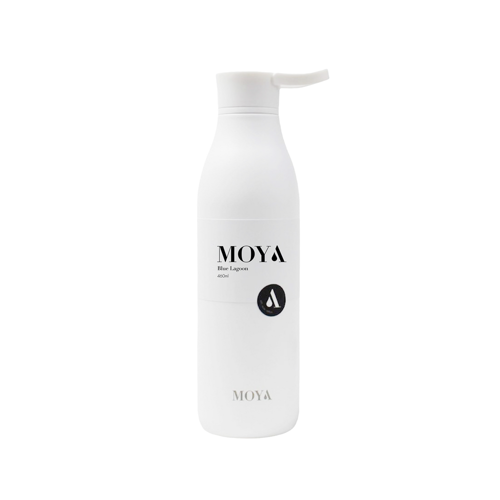 Moya Blue Lagoon 460ml Insulated Water Bottle - White