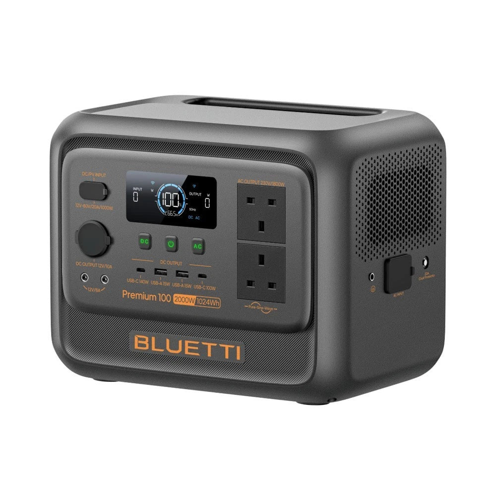 Bluetti Premium 100 V2 Portable Power Station | 2000W 1024Wh, Power Station, - Outdoor Kuwait