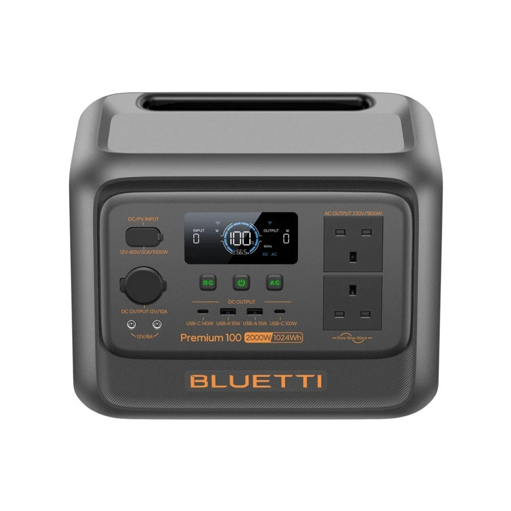 Bluetti Premium 100 V2 Portable Power Station | 2000W 1024Wh, Power Station, - Outdoor Kuwait