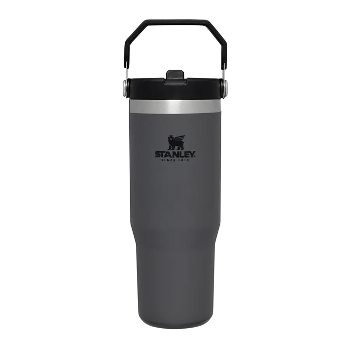STANLEY CLASSIC ICEFLOW FLIP STRAW TUMBLER | 0.8L | 30 oz, Water Bottles, Charcoal - Outdoor Kuwait