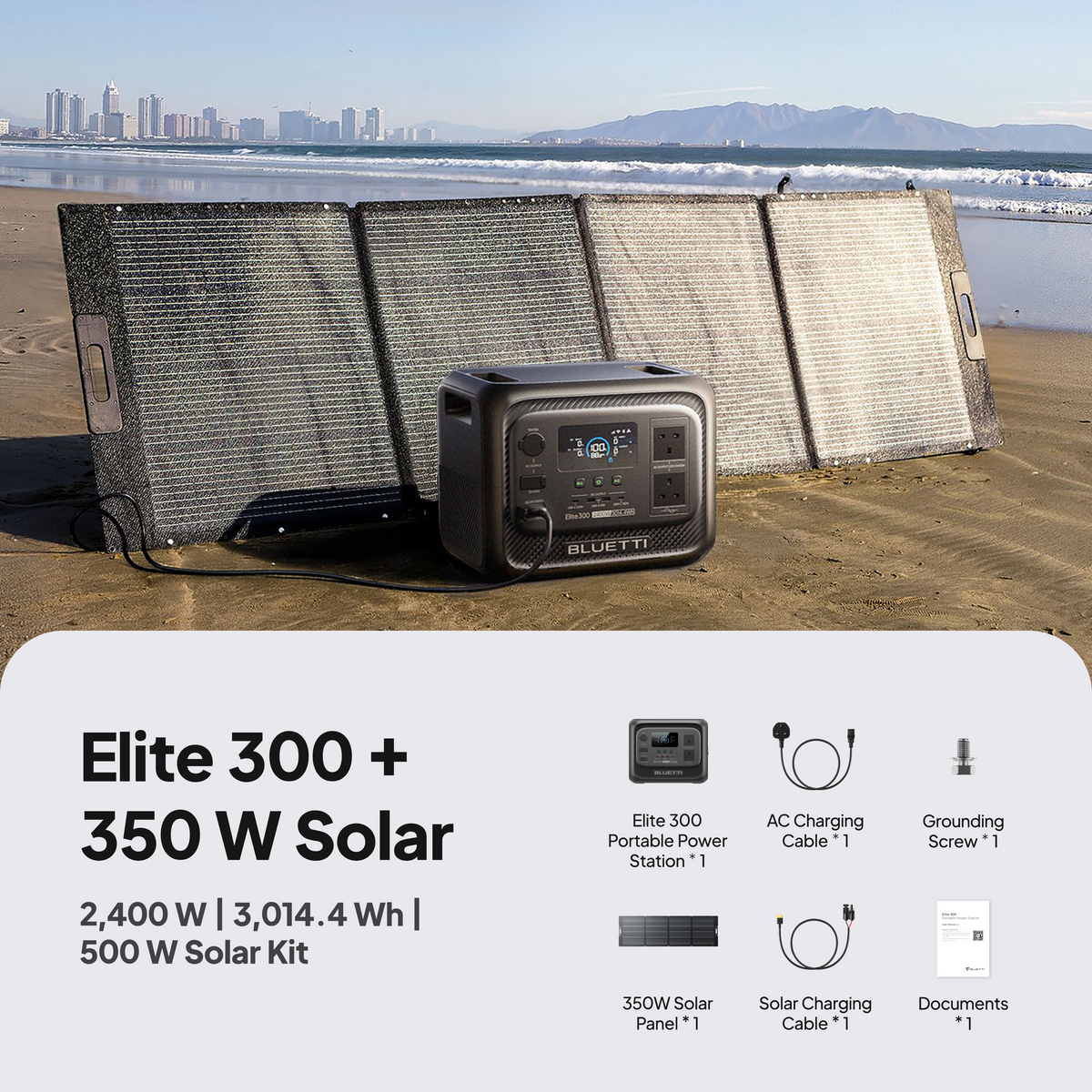BLUETTI Elite 300 Portable Power Station 2400W 3014.4Wh