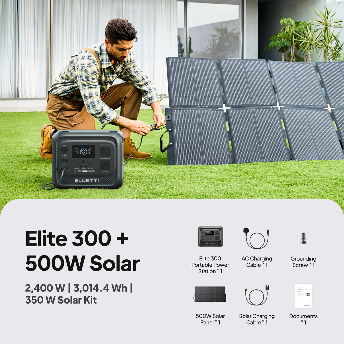 BLUETTI Elite 300 Portable Power Station 2400W 3014.4Wh