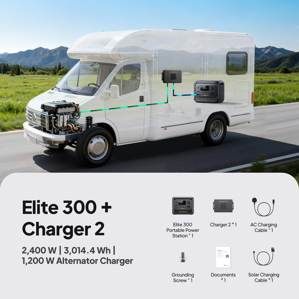 BLUETTI Elite 300 Portable Power Station 2400W 3014.4Wh
