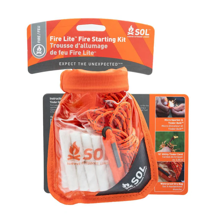 S.O.L Fire Lite Kit in Dry Bag, Fire Lite, - Outdoor Kuwait
