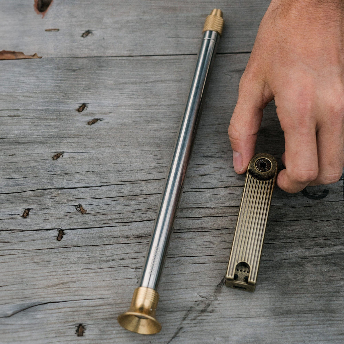 Barebones Pivot Arc Lighter Brass, , - Outdoor Kuwait