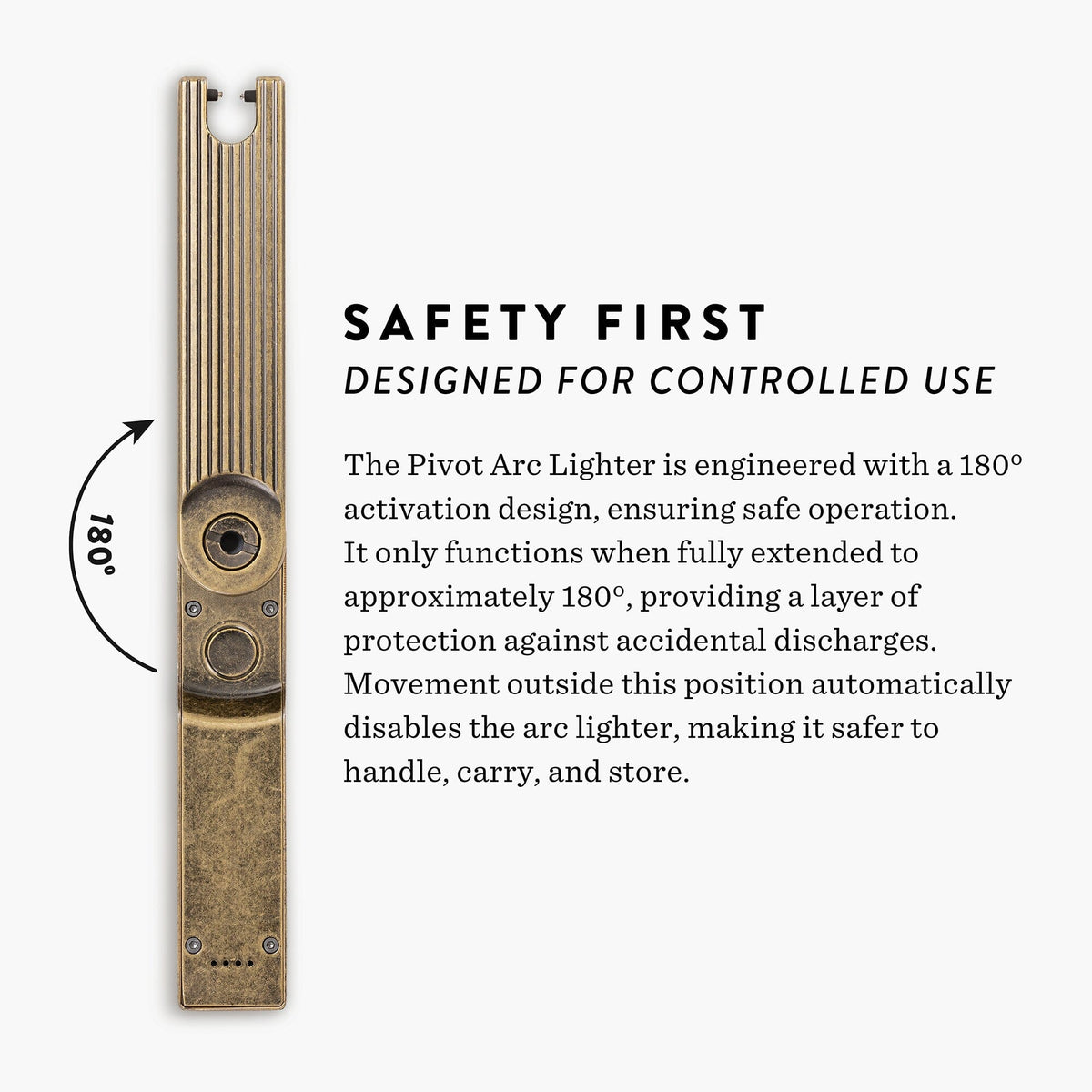 Barebones Pivot Arc Lighter Brass, , - Outdoor Kuwait