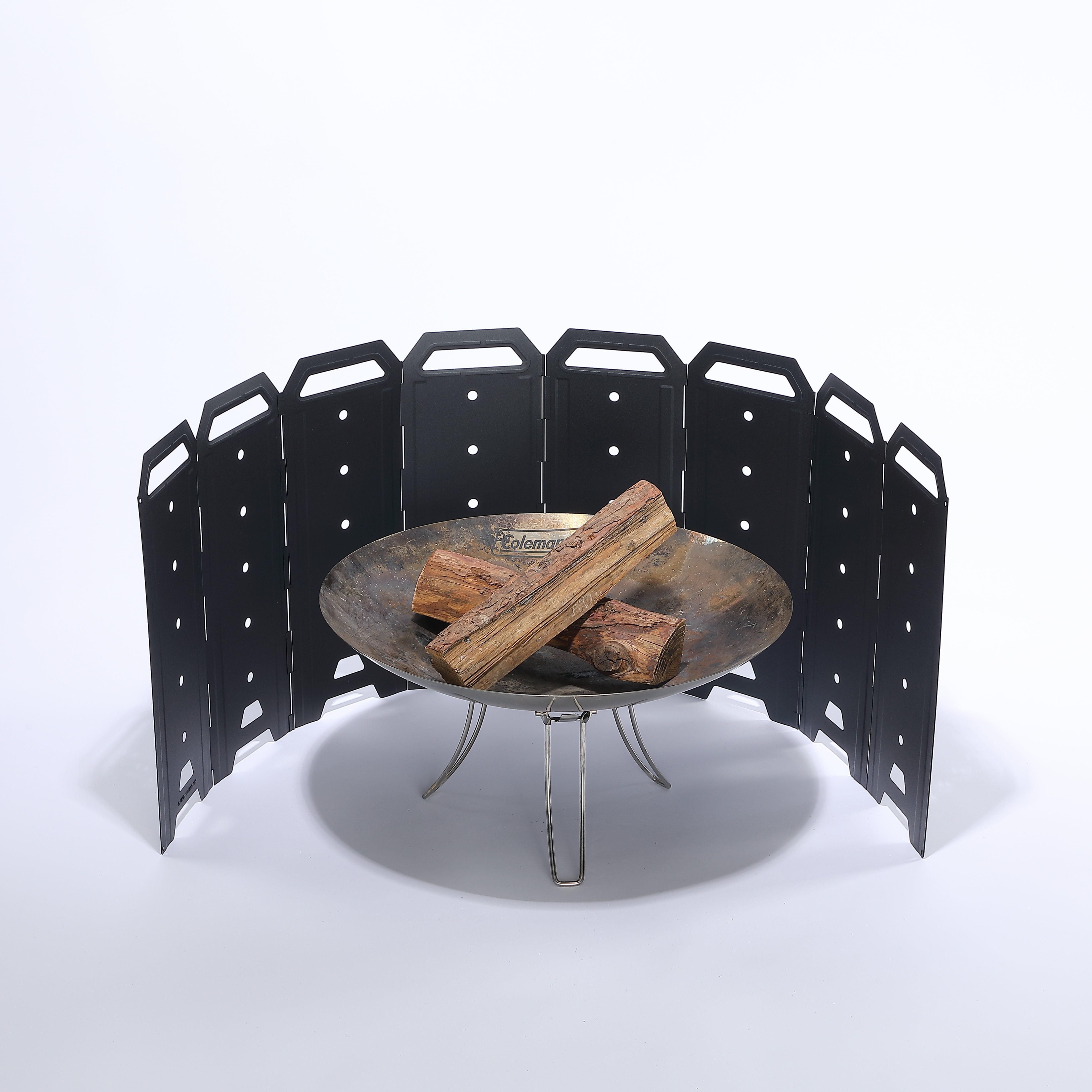 Campingmoon YD-40 Large Folding Steel Fire Pit Windshield, , - Outdoor Kuwait