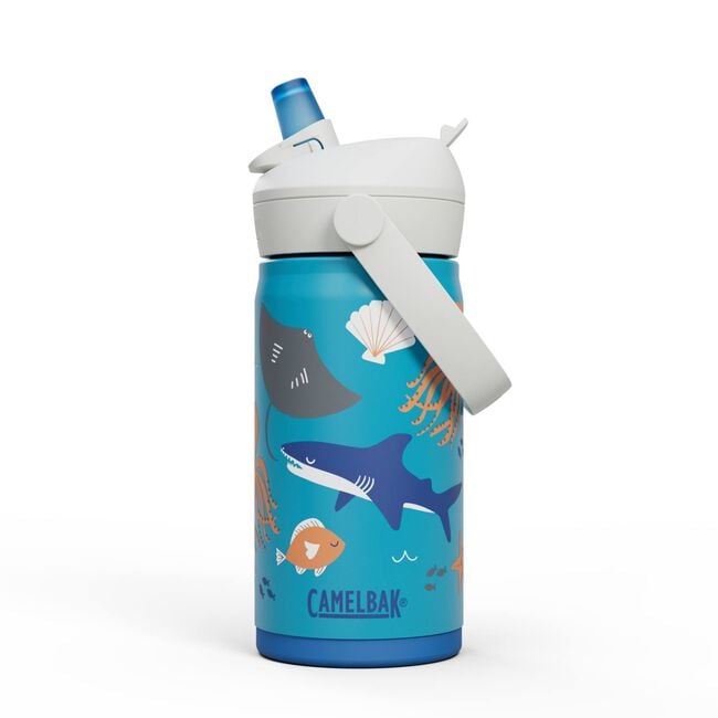 Camelbak Thrive™ Flip Straw Kids 12oz Bottle, Insulated Stainless Steel, Water Bottles, Ocean Life - Outdoor Kuwait