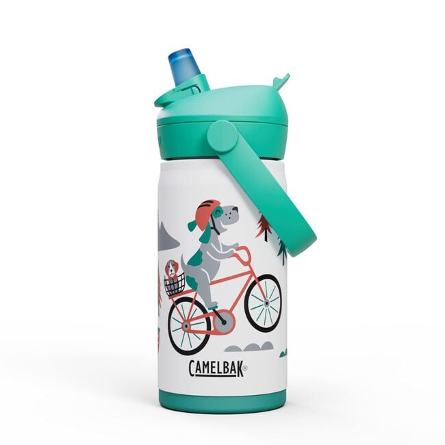 Camelbak Thrive™ Flip Straw Kids 12oz Bottle, Insulated Stainless Steel, Water Bottles, Biking Dogs - Outdoor Kuwait