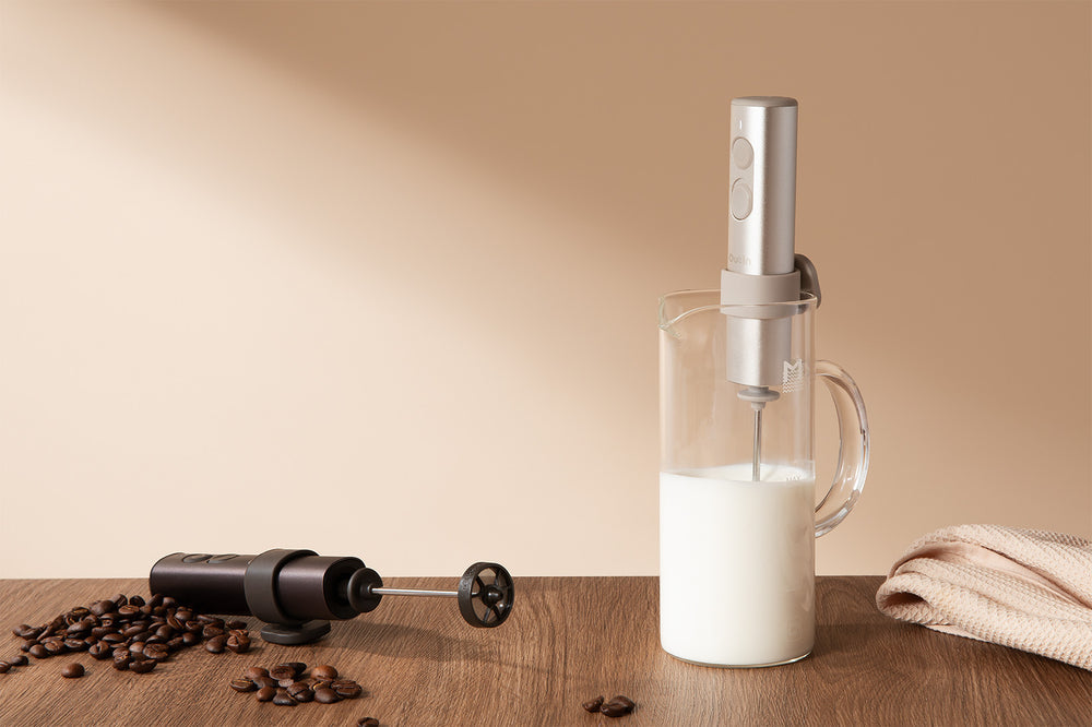 Outin LatteGo Handheld Milk Frother (Starburst Silver), Frother, - Outdoor Kuwait