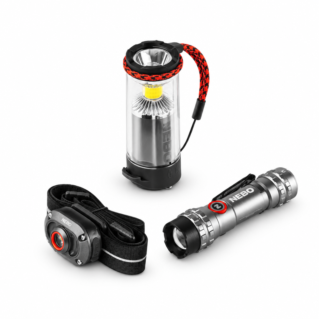 Nebo Triple Light Kit Mycro 250 Tempest 350 Torchy 600, Flashlights, - Outdoor Kuwait