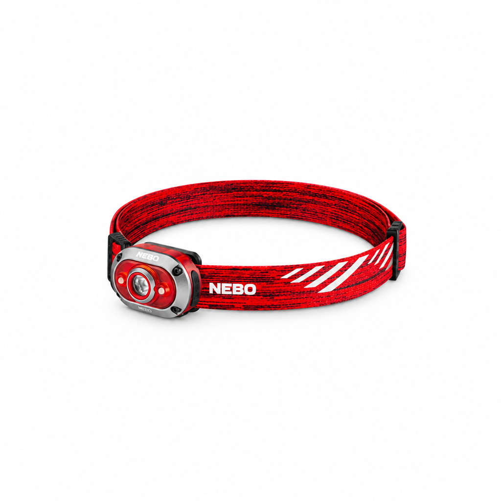 Nebo Mycro 450 Lumen Rechargeable Headlamp, Headlamps, Red - Outdoor Kuwait