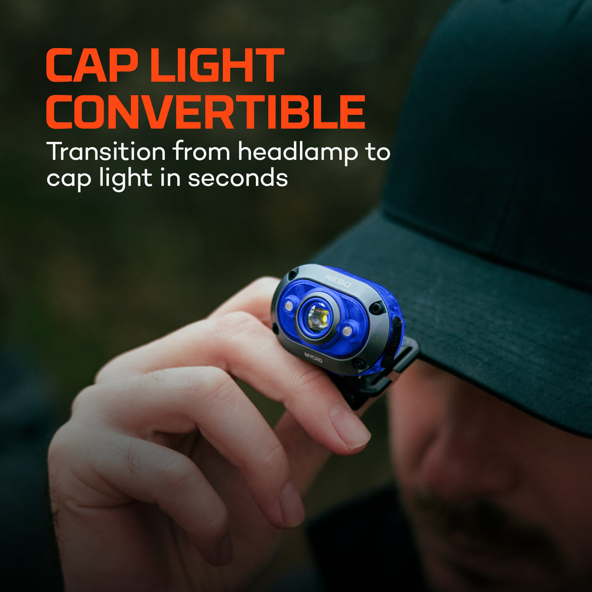 Nebo Mycro 450 Lumen Rechargeable Headlamp Blue, Headlamps, - Outdoor Kuwait