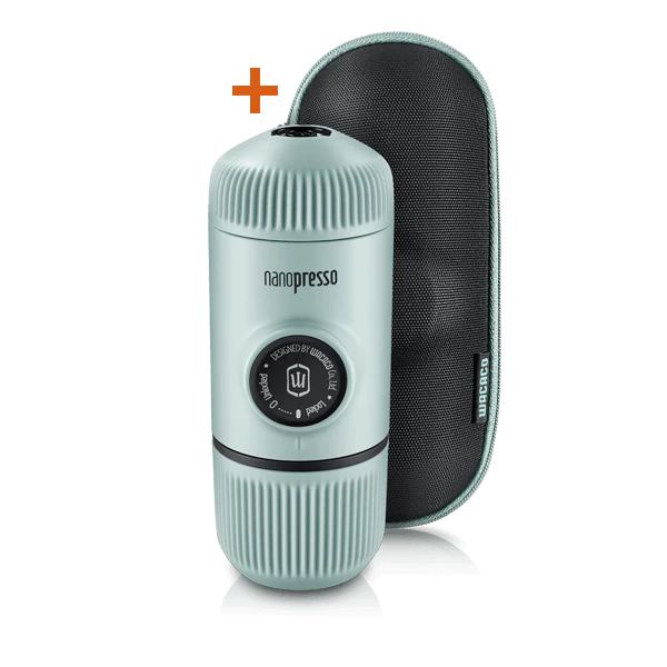 Wacaco Nanopresso + Case, Espresso Machine, Arctic Blue - Outdoor Kuwait
