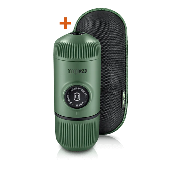 Wacaco Nanopresso + Case, Espresso Machine, Moss Green - Outdoor Kuwait