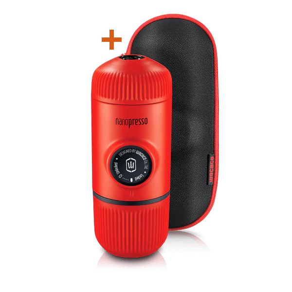 Wacaco Nanopresso + Case, Espresso Machine, Lava Red - Outdoor Kuwait