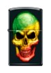 Zippo Lighter 218 CI404876 Regular Black Matte Rasta Skull, Lighters & Matches, - Outdoor Kuwait